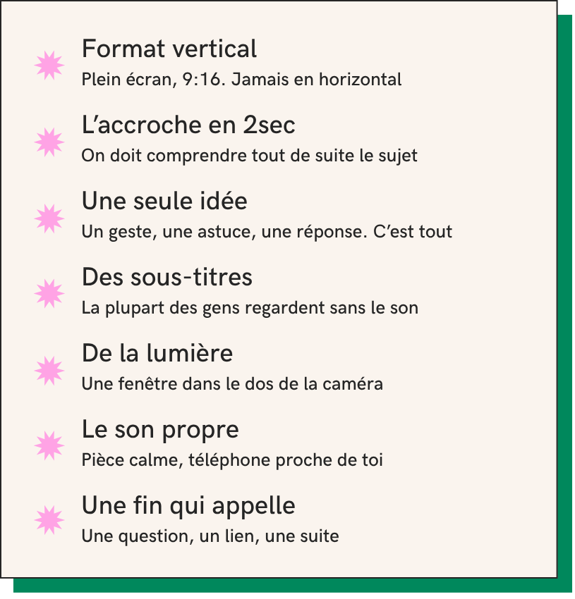 astuces pour une vidéo courte qui marche